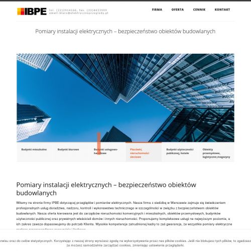 Przegląd instalacji elektrycznej - Warszawa