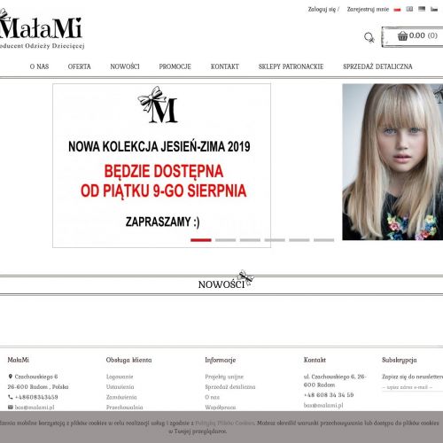 Ubrania dla dziewczynek producent