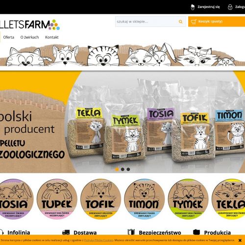 Zbrylający pellet do kuwety