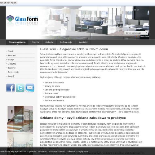 Dąbrowa Górnicza - balustrada szklana