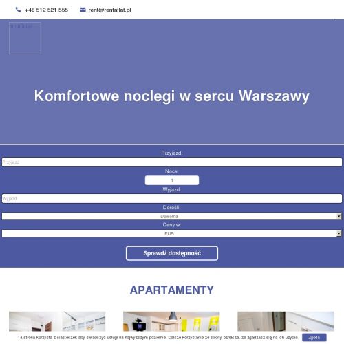 Wynajem mieszkania na weekend - Warszawa