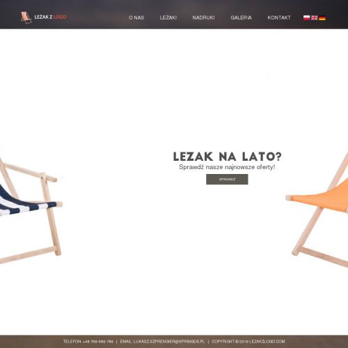 Leżak personalizowany na zamówienie