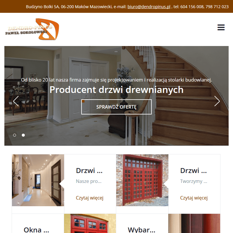 Drzwi wewnętrzne drewniane w Warszawie