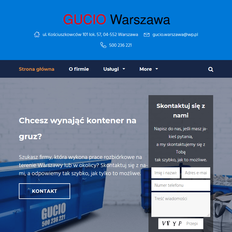 Firma wywóz gruzu - Warszawa