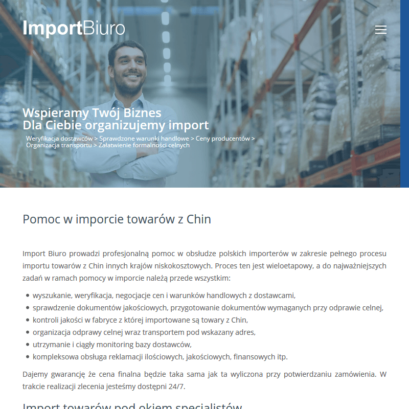 Import towarów z chin