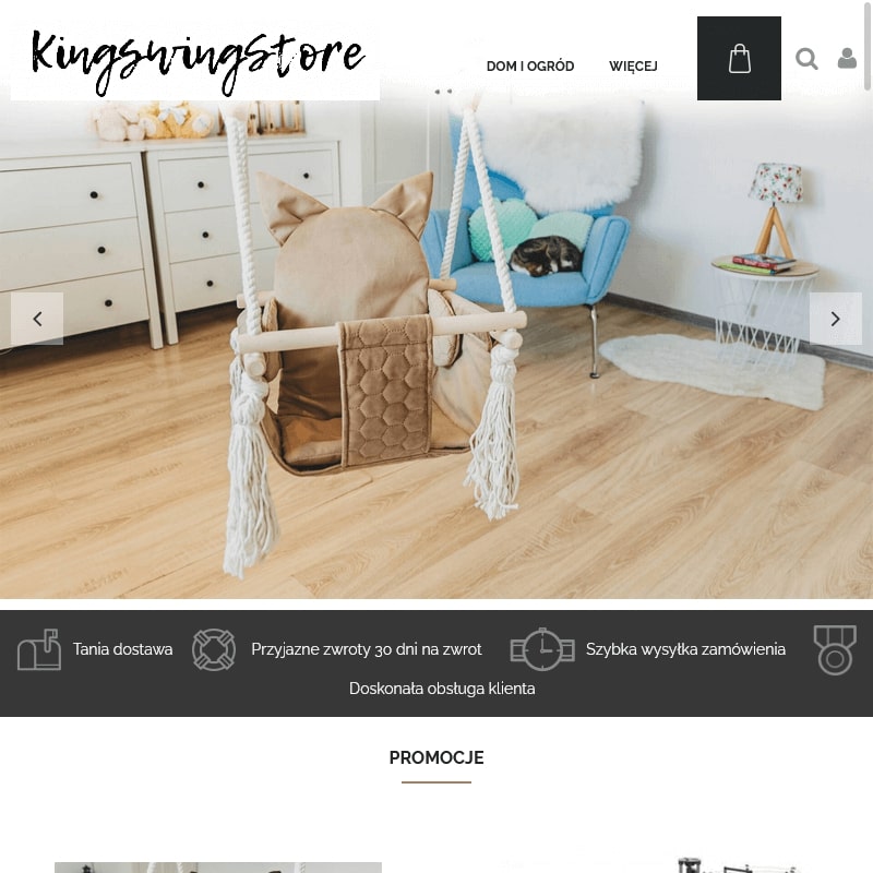 Fotel podwieszany do pokoju