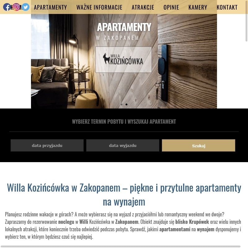 Zakopane - apartament kozi wierch